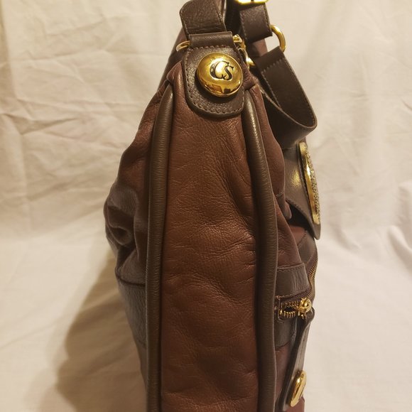 Carmen Steffens Brown Leather Hobo Shoulder Bag - Picture 5 of 15